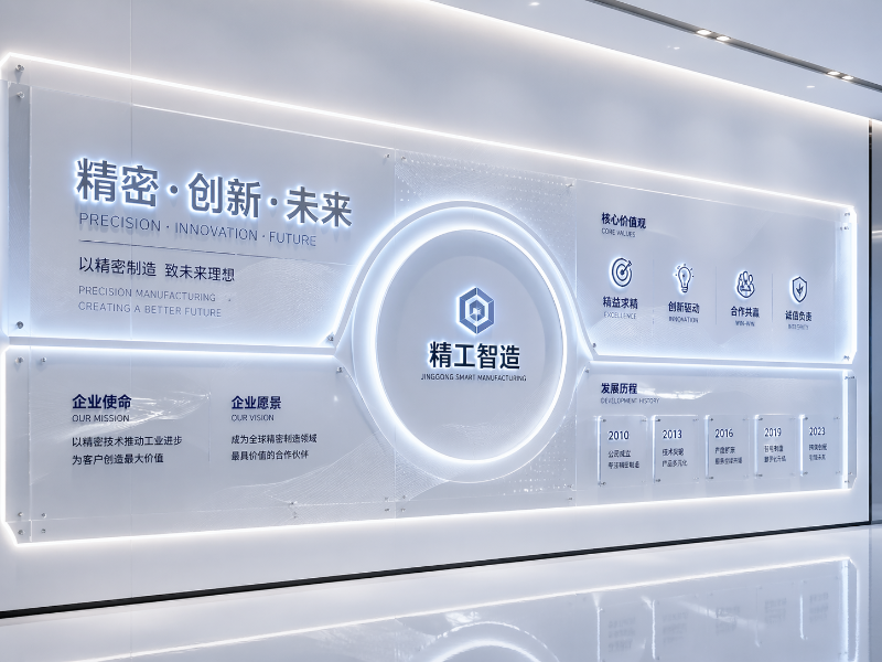 厂房办公室荣誉资质文化墙定制施工效果